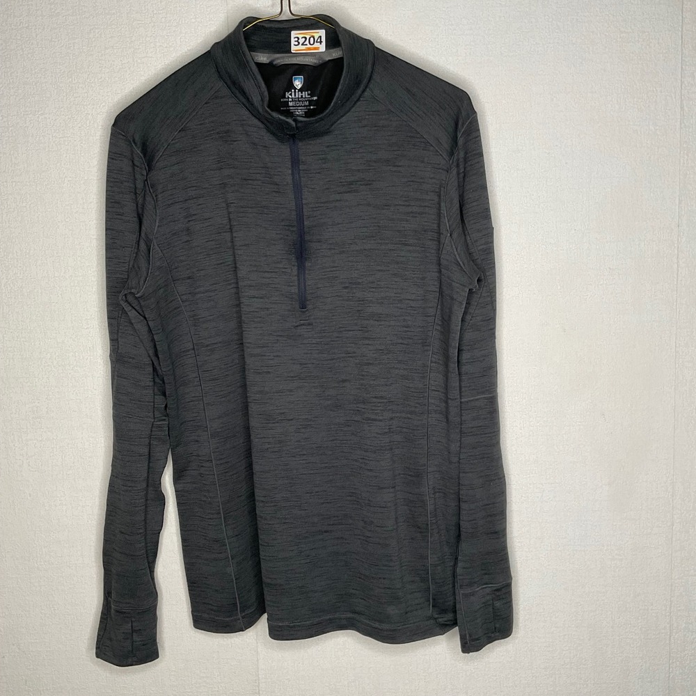 Kuhl Quarter Zip Pullover Long Sleeve Athletic Top‎ Layer Gray Mens M Gorpcore